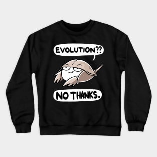 Evolution no thanks Cool Horseshoe Crab (Back Print) Crewneck Sweatshirt